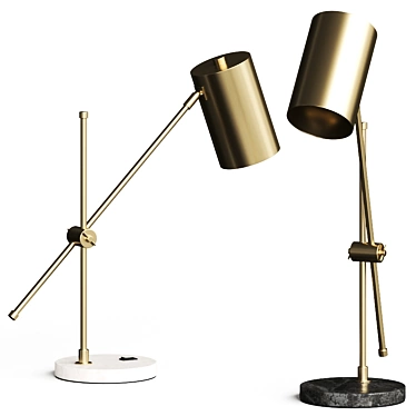 Sleek Copper Table Lamp 3D model image 1 