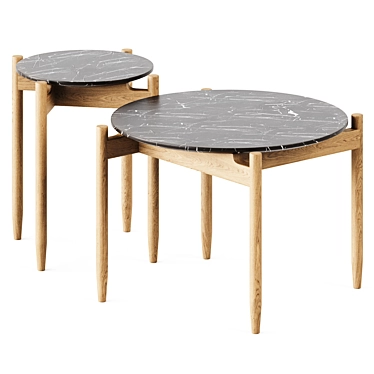 Elegant Juli Marble Coffee Table 3D model image 1 