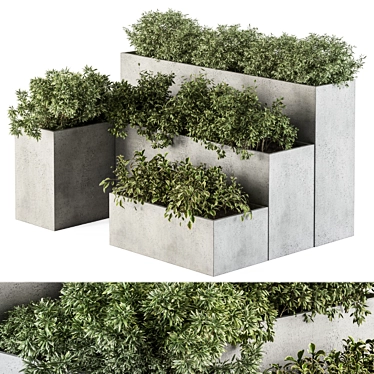 Concrete Outdoor Plant Set 277 3D model image 1 