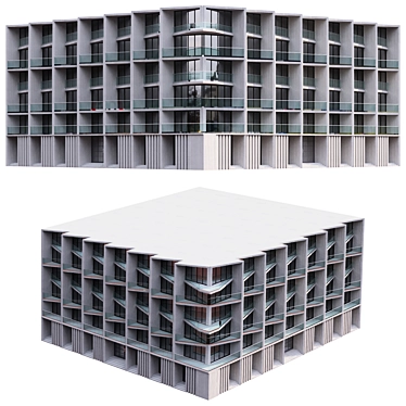 Parametric Residential Building Design 3D model image 1 
