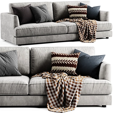 Modern Comfort: West Elm Haven Sofa 3D model image 1 