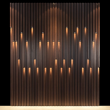 Modern Wood Wall Panel 64 3D model image 1 