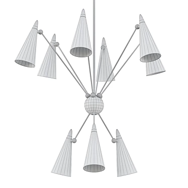 Mesmerizing Moxie Chandelier 3D model image 1 