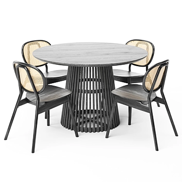 Modern Dining Table Set 3D model image 1 