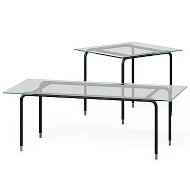 CB2 Cane Glass Coffee Tables