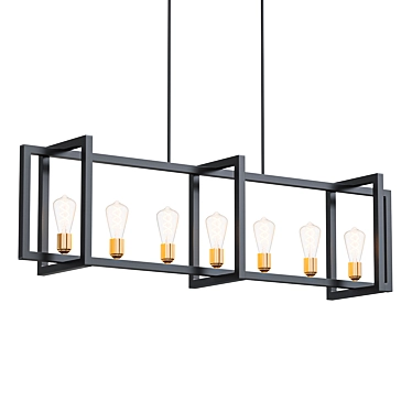 Finnegan 7-Light Pendant: Timeless Elegance 3D model image 1 