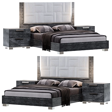 Italian-made Sarah Bed - Stylish and Comfortable 3D model image 1 