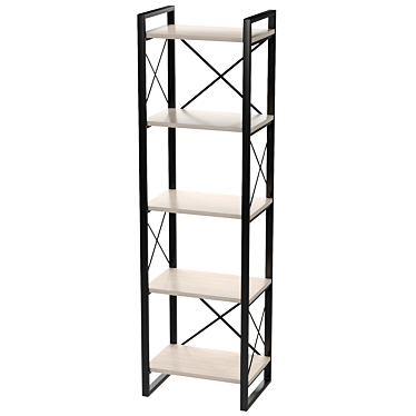 Vintage Crossback Bookshelf 3D model image 1 