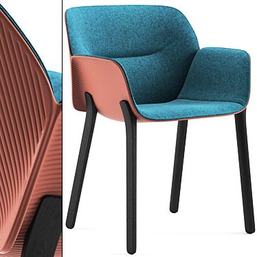 Elegant Nuez SO Chairs 3D model image 1 