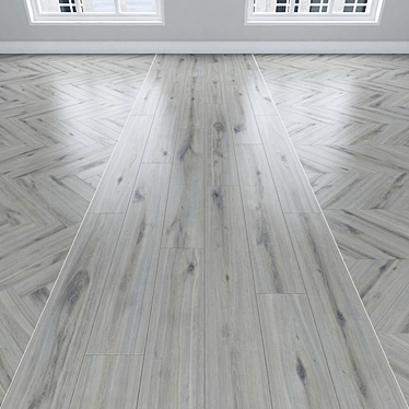 Oak Parquet: Herringbone, Linear, Chevron 3D model image 1 