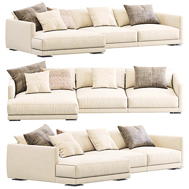 Luxurious Bristol Sofa by Poliform 3D model image 1 
