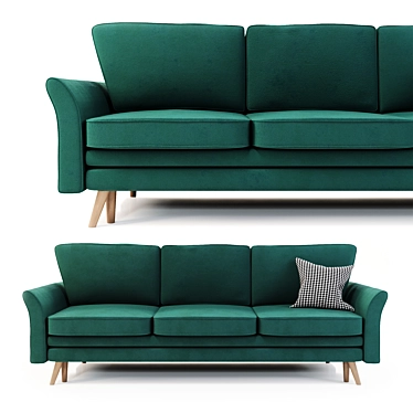 Elegant Verona Velvet Sofa 3D model image 1 