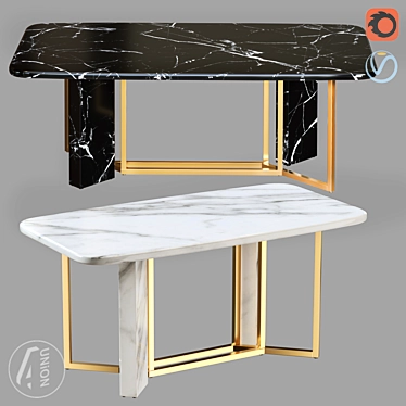 Marble MClassic Table: Stylish & Durable 3D model image 1 