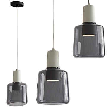 Sleek LED Pendant Light 3D model image 1 