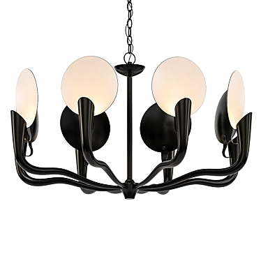 Luxury Currey & Co Chandelier 3D model image 1 