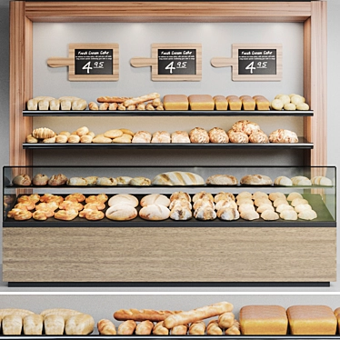 Artisan Delights: Bread, Pastries, Baguettes 3D model image 1 