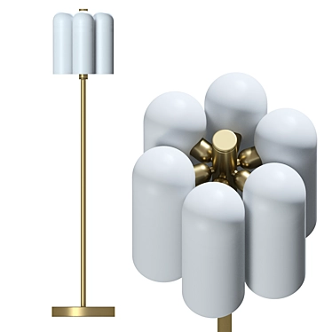 Modern Minimalist Floor Lamp: Odyssey 6 3D model image 1 