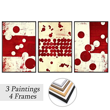 Gallery Collection: Wall Paintings Set 3D model image 1 