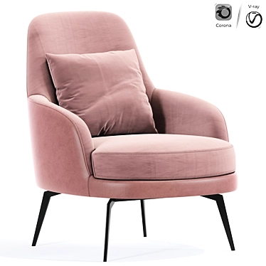 Lecomfort Lounge Armchair: Ultimate Comfort 3D model image 1 