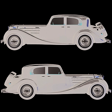 Vintage 1938 Delahaye Sedan: Exquisite Detailing 3D model image 1 