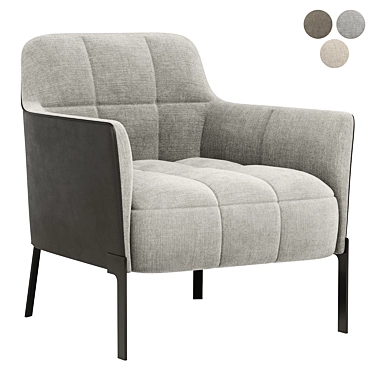 Modern RIBOT Armchair: Sleek Design 3D model image 1 