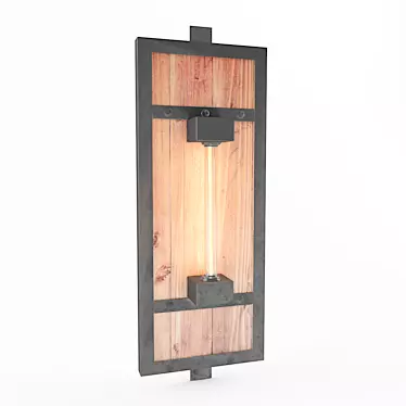 Industrial Chic Wall Sconce 3D model image 1 