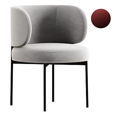 Modern Akiko Gallotti Chair - Stylish and Sophisticated 3D model image 1 