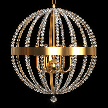 Glamorous Roxy 6-Light Chandelier 3D model image 1 