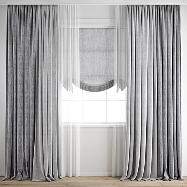 Polygonal Curtain Model - High Quality 3D model image 1 