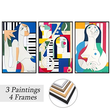 Versatile Set of Wall Paintings 3D model image 1 