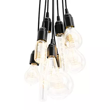 Vintage Edison Filament Light Bulb 3D model image 1 