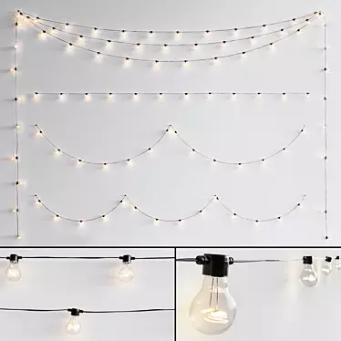 Adjustable Turbosmooth Garland/Bulb String 3D model image 1 