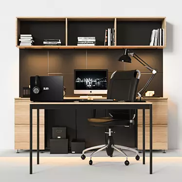 Modern Office Furniture Set 3D model image 1 