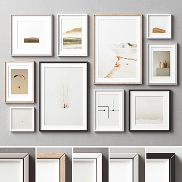 Versatile Collection of 10 Picture Frames 3D model image 1 