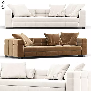 Luxury Blazer Sofa: Elegant 2013 Design 3D model image 1 