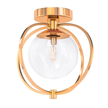 Glamorous Sphere Ceiling Light 3D model image 1 