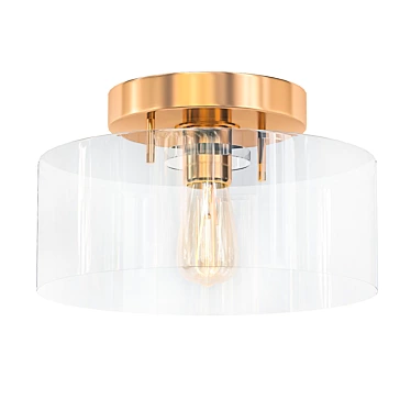 Hybrid Metals Ceiling Light 3D model image 1 