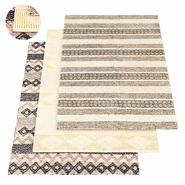 Classic Farmhouse Neutrals Rug 3D model image 1 