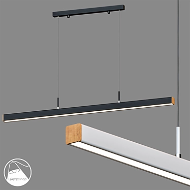 PDL2203 Pendant Sticks: Sleek and Adjustable 3D model image 1 