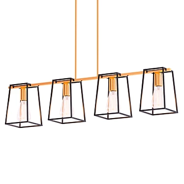 Sleek Filmore Linear Suspension 3D model image 1 