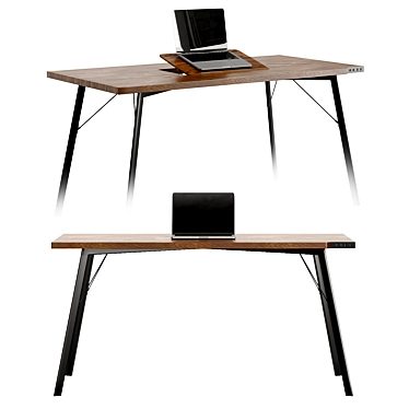 Sleek Wooden Desk: Tabula Sense Light 3D model image 1 