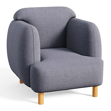 Cozy Oak Elliot Chair 3D model image 1 