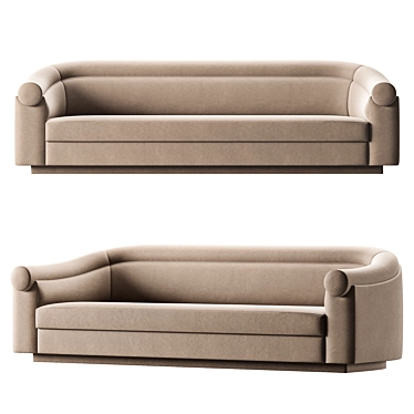 Stephane Parmentier Valletta Sofa: Luxurious and Stylish Furniture 3D model image 1 
