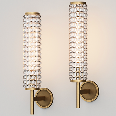 BINA Glass Cylinder Wall Lamp 3D model image 1 