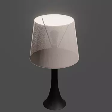 3D Plastic and Paper Table Lamp 3D model image 1 