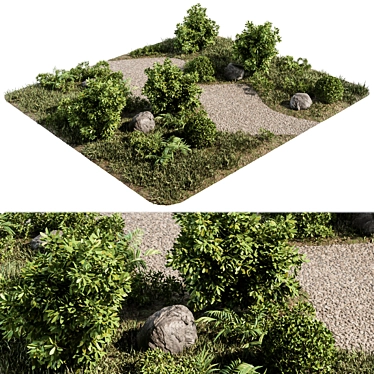 Outdoor Oasis Landscape Furniture Set 3D model image 1 