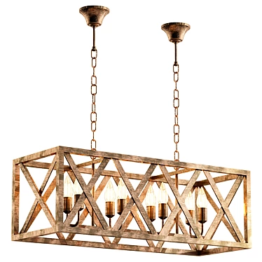 Elegant Vitaluce Pendant Chandelier 3D model image 1 