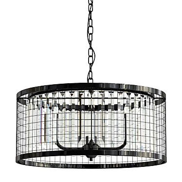 Sleek Vitaluce Pendant Chandelier 3D model image 1 