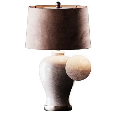 Elegant Hadley Ceramic Table Lamp 3D model image 1 