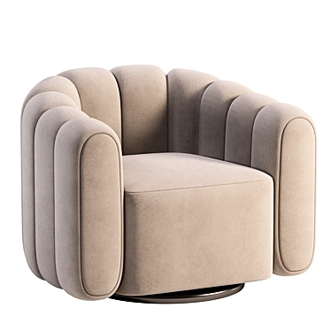 Fitz Nomad Snow Swivel Chair: Sleek and Functional Design 3D model image 1 